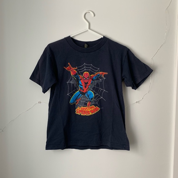 Vintage Kid’s Amazing Spider-Man Tshirt in Black - Picture 1 of 5